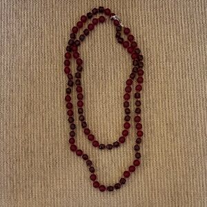 Elegant Red Beaded Necklace